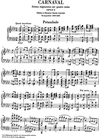 Robert Schumann: Carnaval Opus 9
