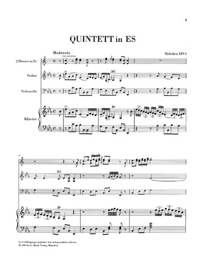 Franz Joseph Haydn: Kvintett fr piano, 2 horn, violin och cello