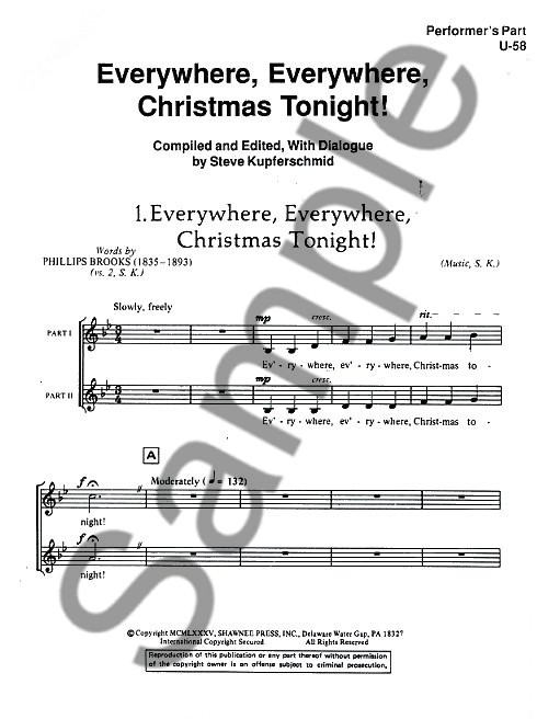 Everywhere Everywhere Christmas Tonight! Performer's Part