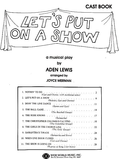 Let's Put On A Show Performer's Part