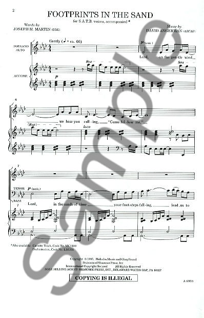 Joseph M. Martin: Footprints In The Sand (SATB)