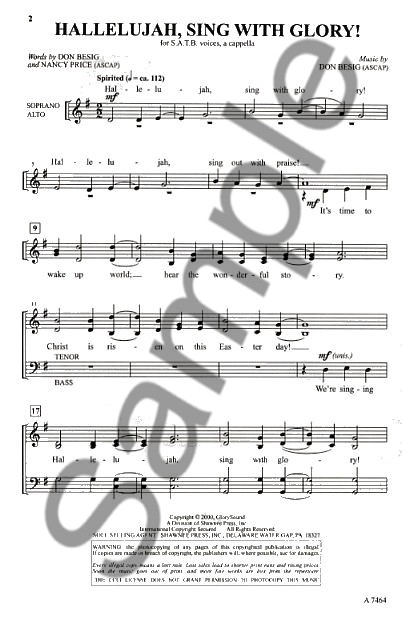 Don Besig/Nancy Price: Hallelujah Sing With Glory (SATB)