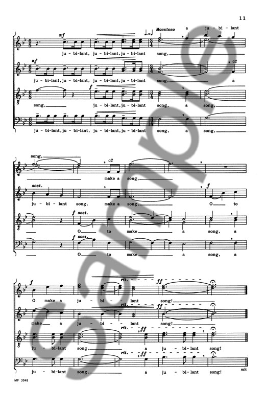 Rene Clausen: A Jubilant Song (SATB)