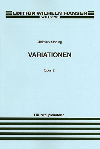 Christian Sinding: Variations For Two Pianos Op.2 (Score)