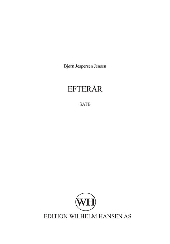 Bjørn Jespersen: Efterår (SATB)