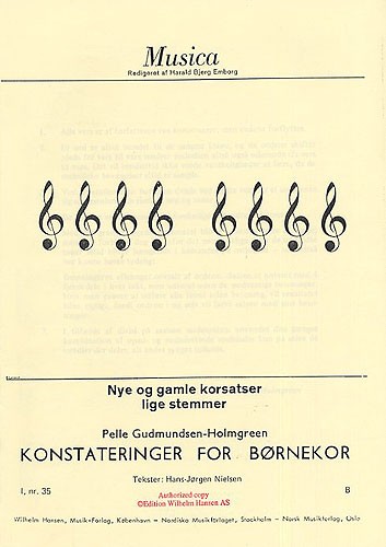 Pelle Gudmundsen-Holmgreen: Konstateringer For Bornekor