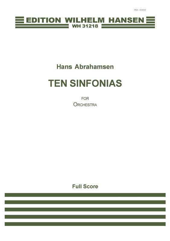 Hans Abrahamsen: Ten Sinfonias (Score)