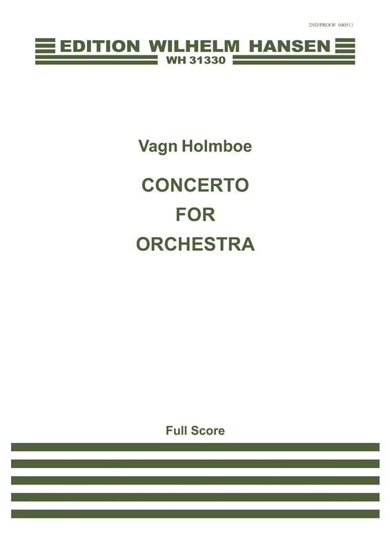 Vagn Holmboe: Concerto For Orchestra (Score)