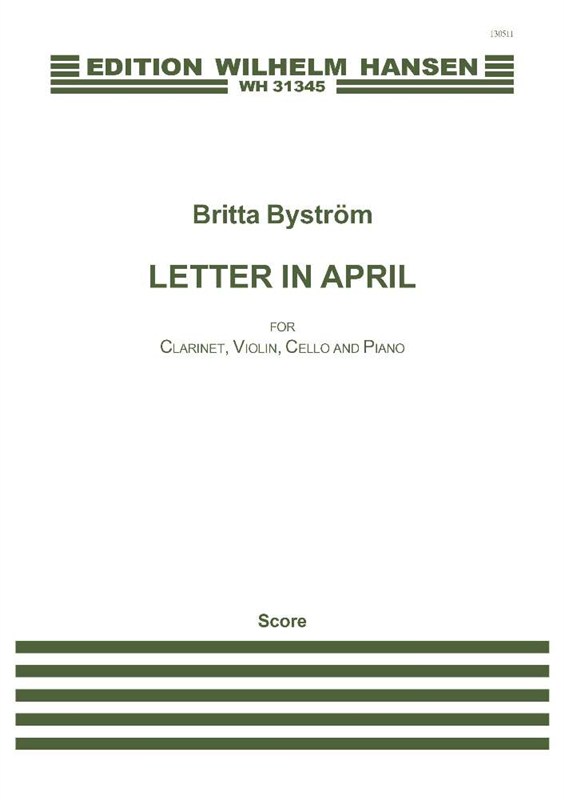 Britta Byström: Letter In April (Score)