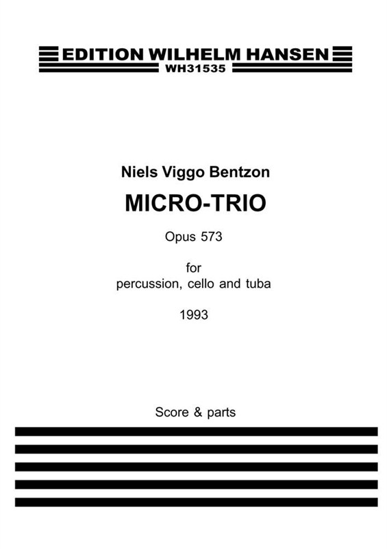 Niels Viggo Bentzon: Micro-Trio (Score & parts)