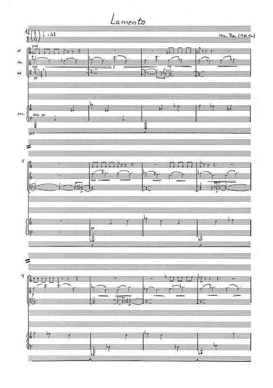 Steen Pade: Lamento For Piano Quartet (Score)