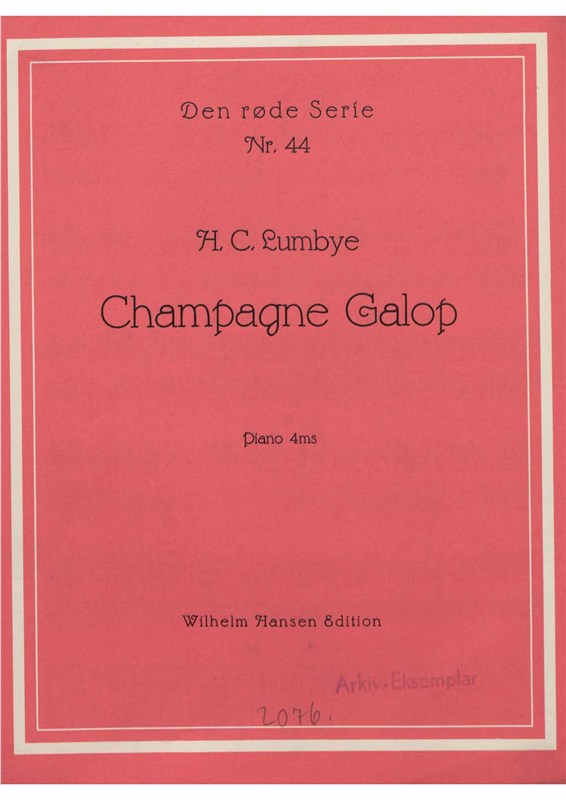 H. C. Lumbye: Champagne Galop (Piano 4ms)