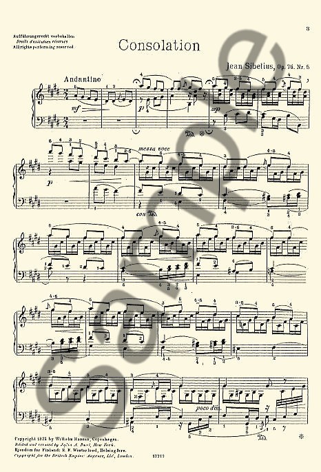 Jean Sibelius: 13 Pieces Op.76 No.5 'Consolation'