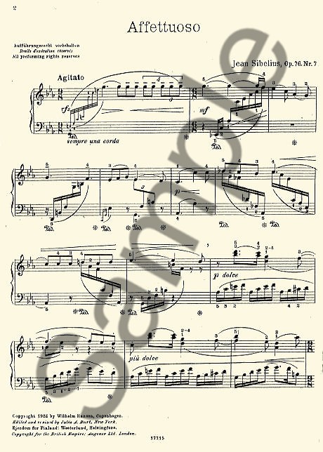 Jean Sibelius: 13 Pieces Op.76 No.7 'Affettuoso'