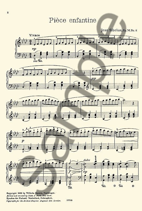 Jean Sibelius: 13 Pieces Op.76 No.8 'Piece Enfantine'