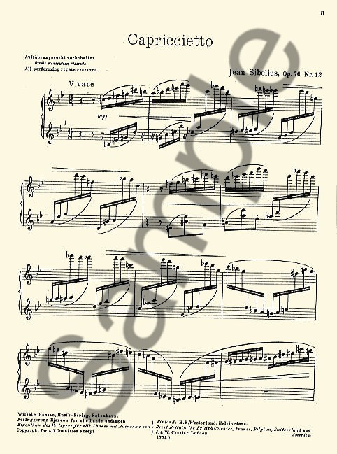 Jean Sibelius: 13 Pieces Op.76 No.12 'Capriccietto'