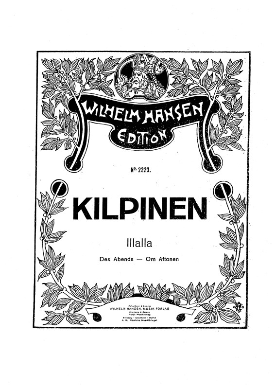 Yrjo Kilpinen: Om Aftenen (Illalla)