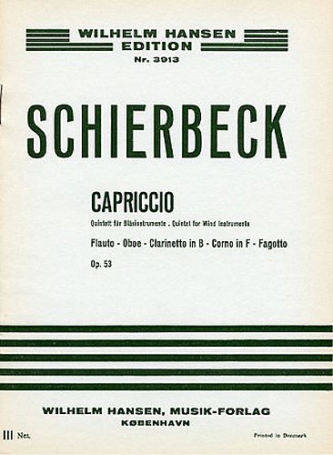 Poul Schierbeck: Capriccio For Wind Quintet Op.53 (Miniature Score)