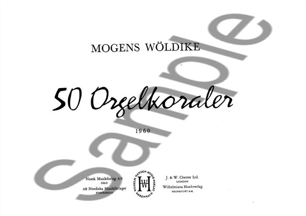 Mogens Wldike: 50 Orgelkoraler