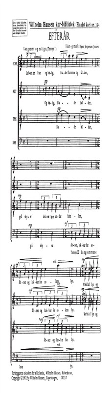 Bjørn Jespersen: Efterår (SATB)