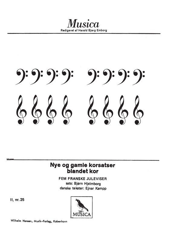 Bjrn Hjelmborg: Fem Franske Juleviser (satb)