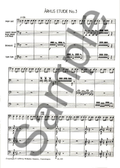 Bent Lylloff: Arhus Etude No.3 For Percussion Ensemble (Score/Parts)