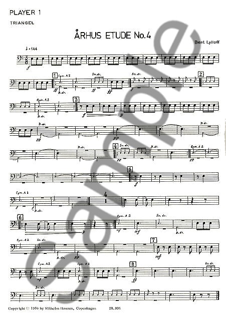 Lylloff Arhus Etude No.04 Percussion Score/Parts