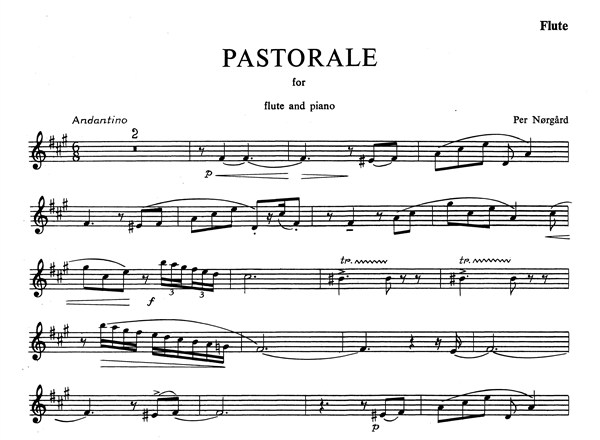 Per Nørgård: Pastoral For Flute And Piano