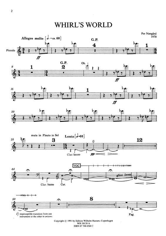Per Nørgård: Whirl's World (Parts)
