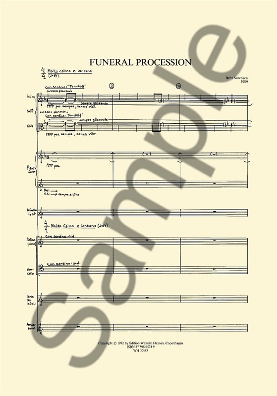 Bent Srensen: Funeral Procession (Score)