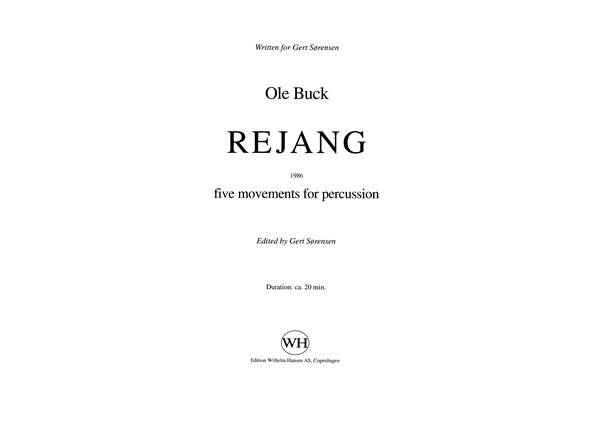 Ole Buck: Rejang