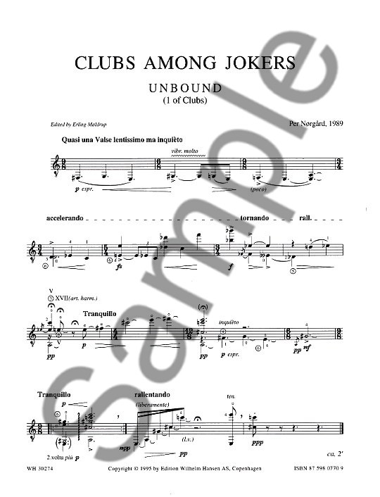 Per Nørgård: Clubs Among Jokers, Tales Of A Hand Suite No.3