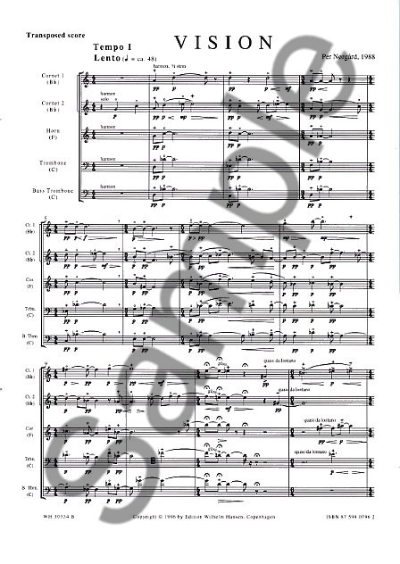 Per Nrgrd: Vision For Brass Quintet (Study Score)
