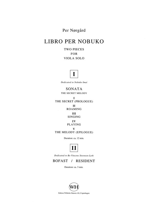 Per Nrgrd: Libro Per Nobuko (Viola)