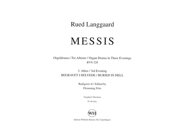 Langgaard: Messis (3rd Evening- Buried In Hell) From Organ Drama In Three Evenin