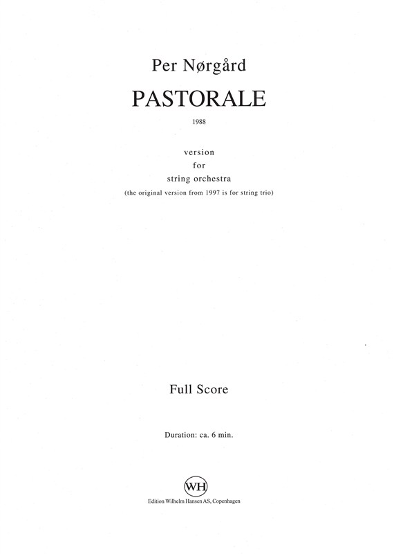Per Nørgård: Pastorale 1988 (Score)