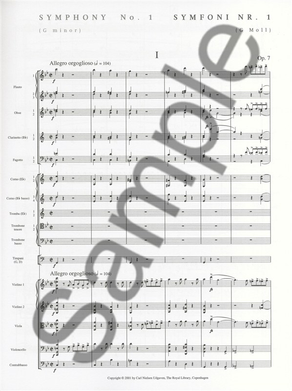 Carl Nielsen: Symphony No.1 Op.7 (Study Score)
