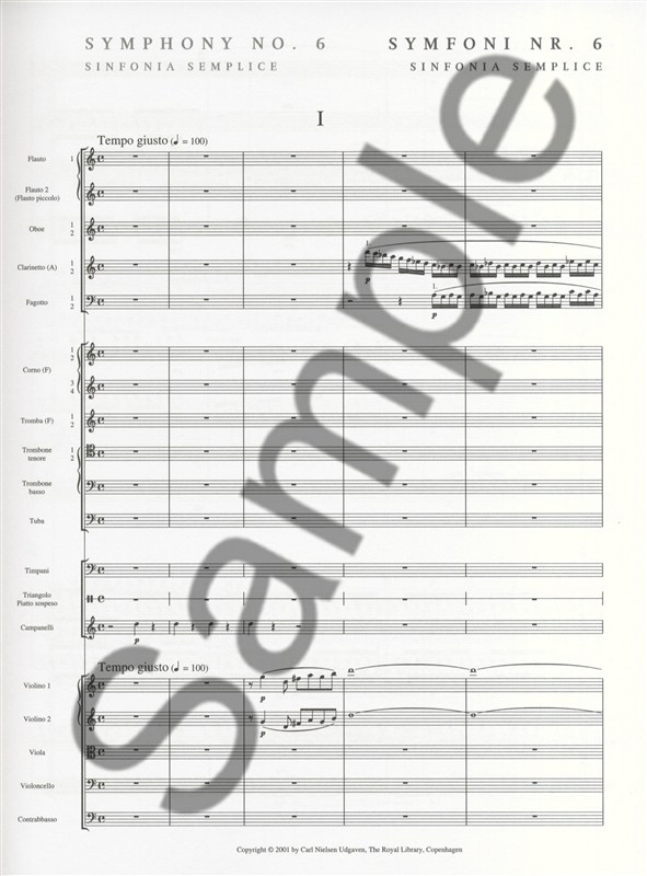 Carl Nielsen: Symphony No.6 'Sinfonia Semplice' (Study Score)