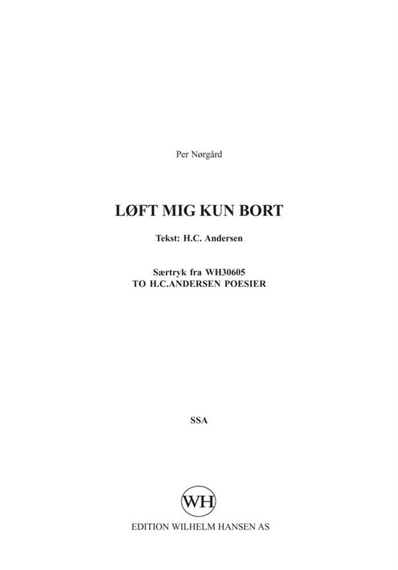 Per Nørgård: To H.C. Andersen Poesier