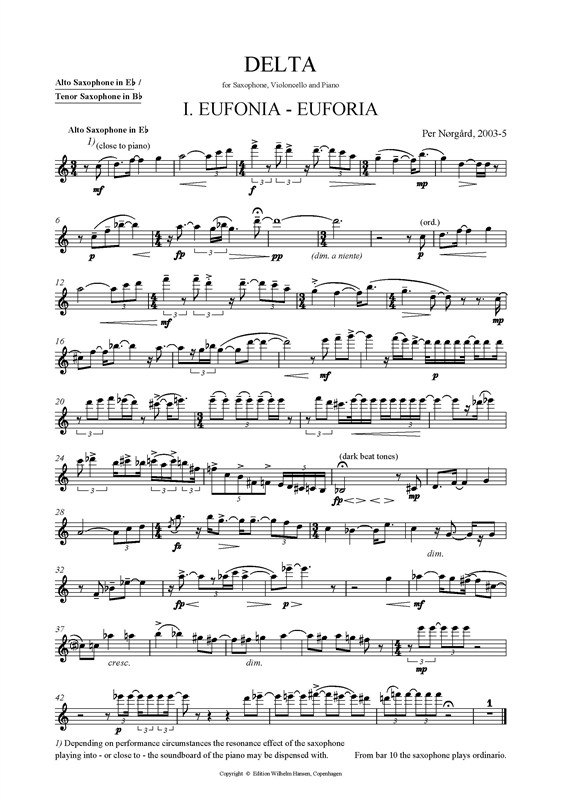 Per Nørgård: Delta (score and parts)