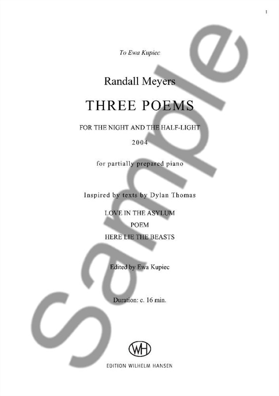 Randall Meyers: Three Poems - For The Night And The Half-Light