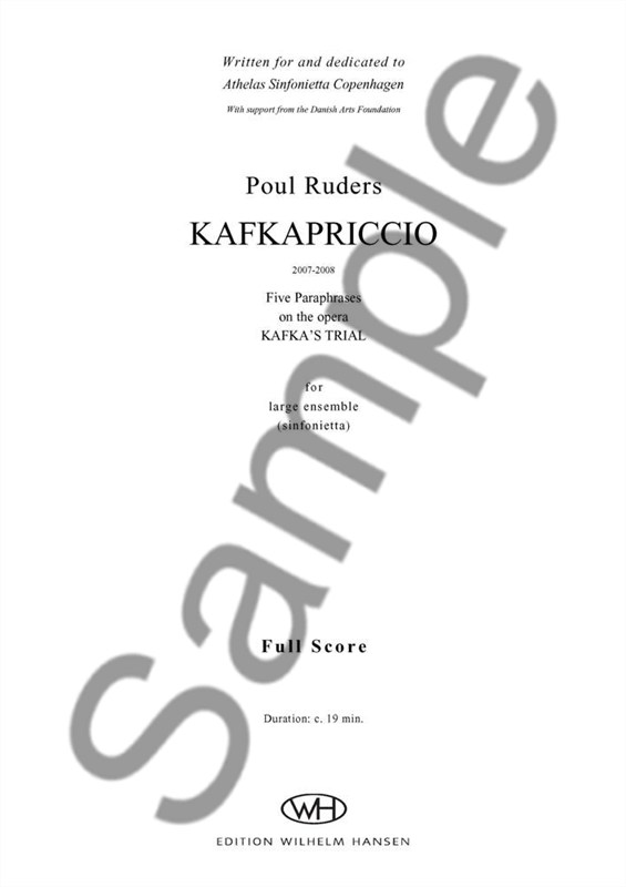 Poul Ruders: Kafkapriccio for Large Ensemble (Full Score)