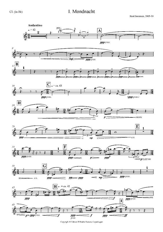 Bent Srensen: Schattenlinie (Score & parts)