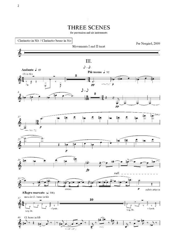 Per Nørgård: Three Scenes (Parts)