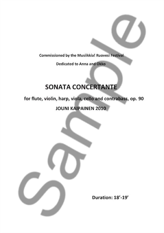 Jouni Kaipainen: Sonata Concertante (Score)