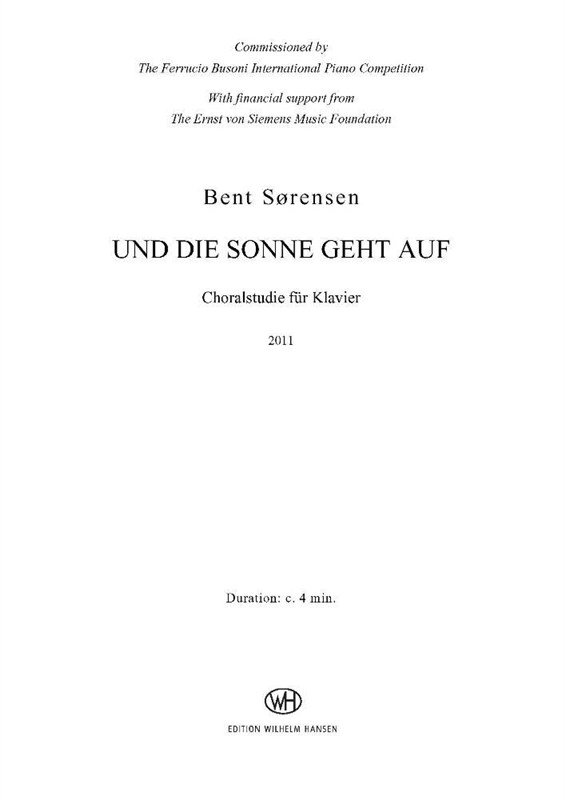 Bent Sørensen: Und Die Sonne Geht Auf (PF)