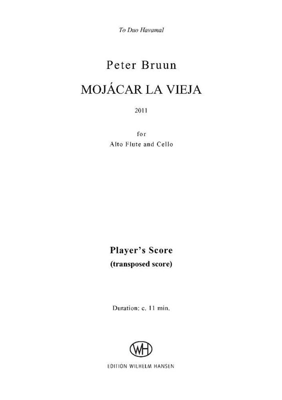 Peter Bruun: Mojácar La Vieja (Player's score)