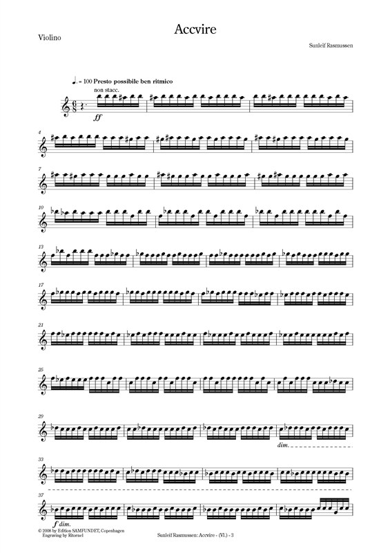 Sunleif Rasmussen: Accvire (parts)