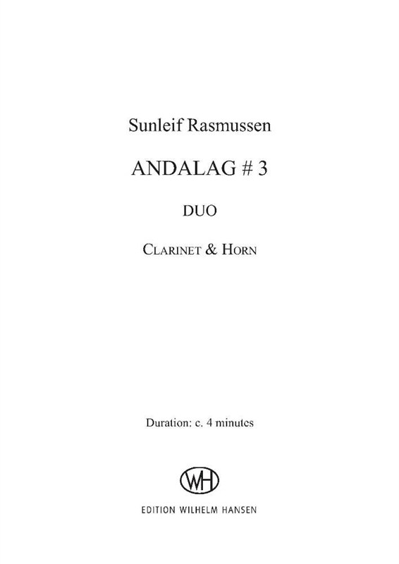 Sunleif Rasmussen: Andalag # 3