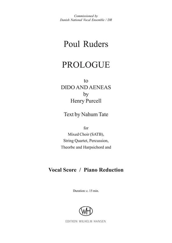 Poul Ruders: Prologue (Vocal score)